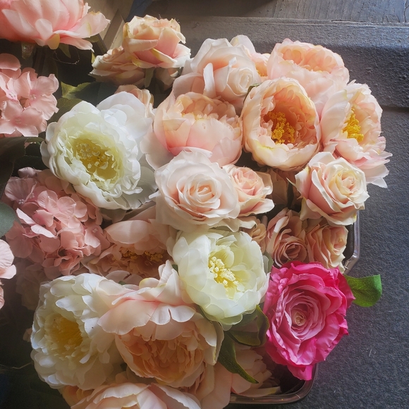 NOT So Mystery Bouquet paper flowers white & Pink Peony Roses for Flowers… - Picture 5 of 5
